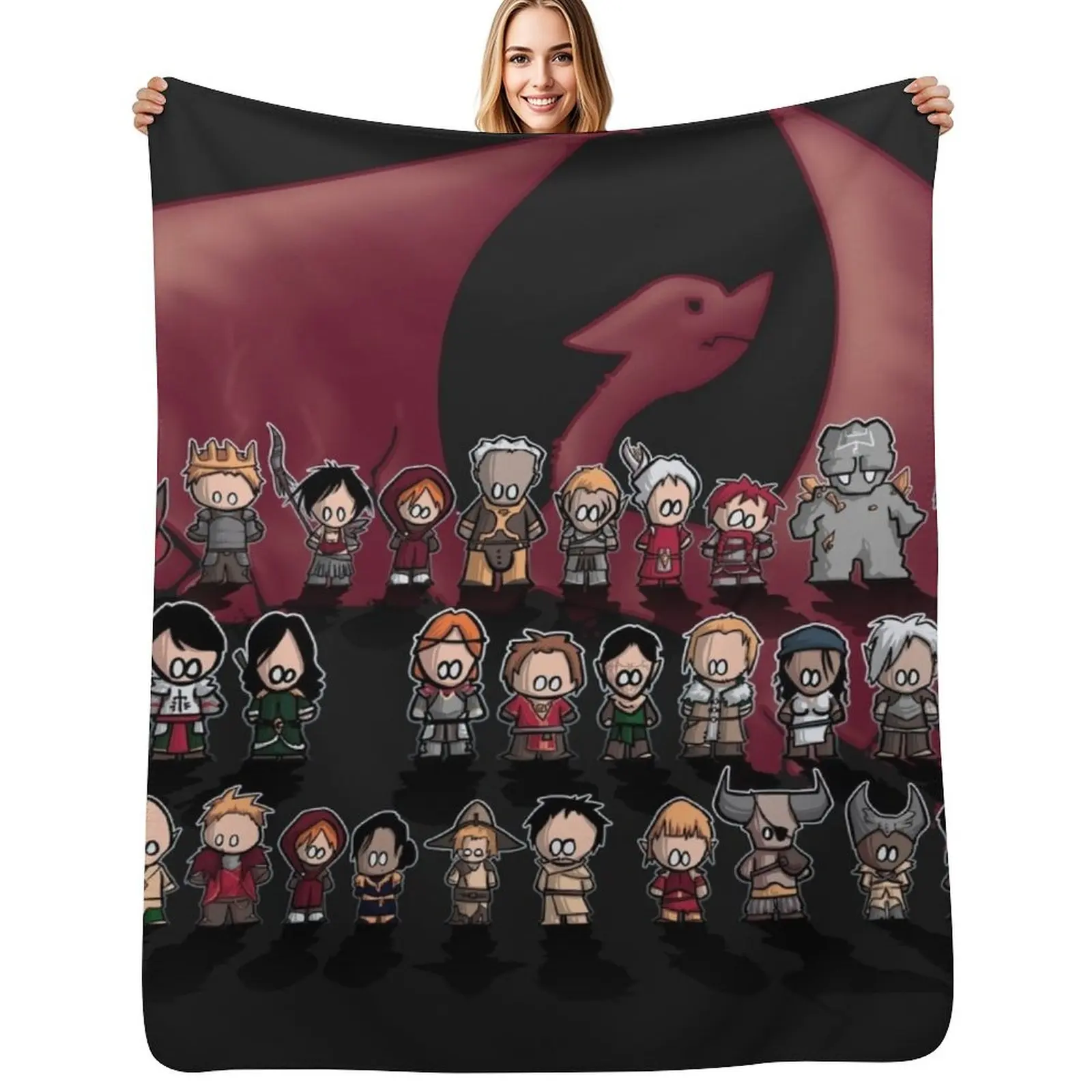 

Dragon age trilogy Throw Blanket Thin Custom Polar Decorative Sofas Blankets