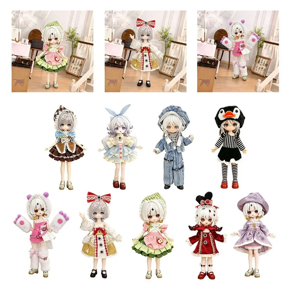 Change Clothes 8 Points BJD Clothes 12 Points Material Clothes Set 11-17cm Accessories Display Accessories