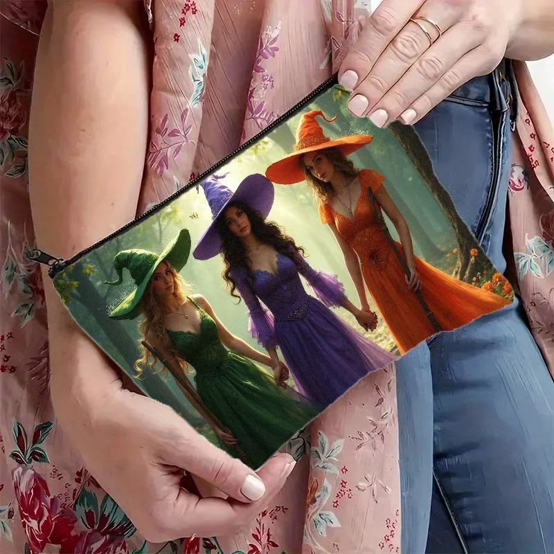 A Charming Witch Makeup Bag- multifunctional zipper pouch, jewelry storage bag, perfect travel zipper small storage bag.