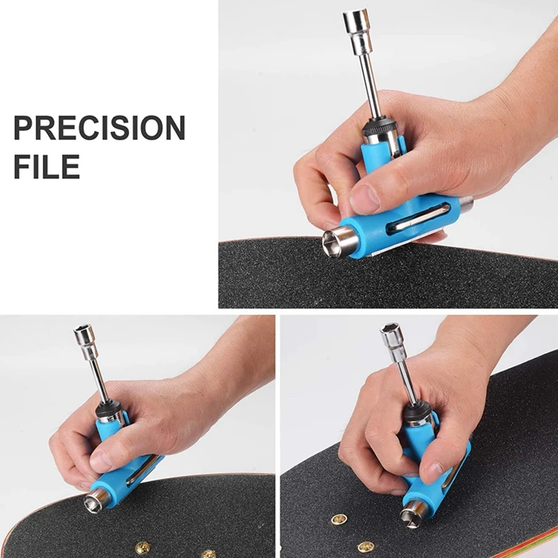 Skate Repair Tool Kit All-In-One Multi-Function Skateboard Wrench T-Shape Roller Skate Tools