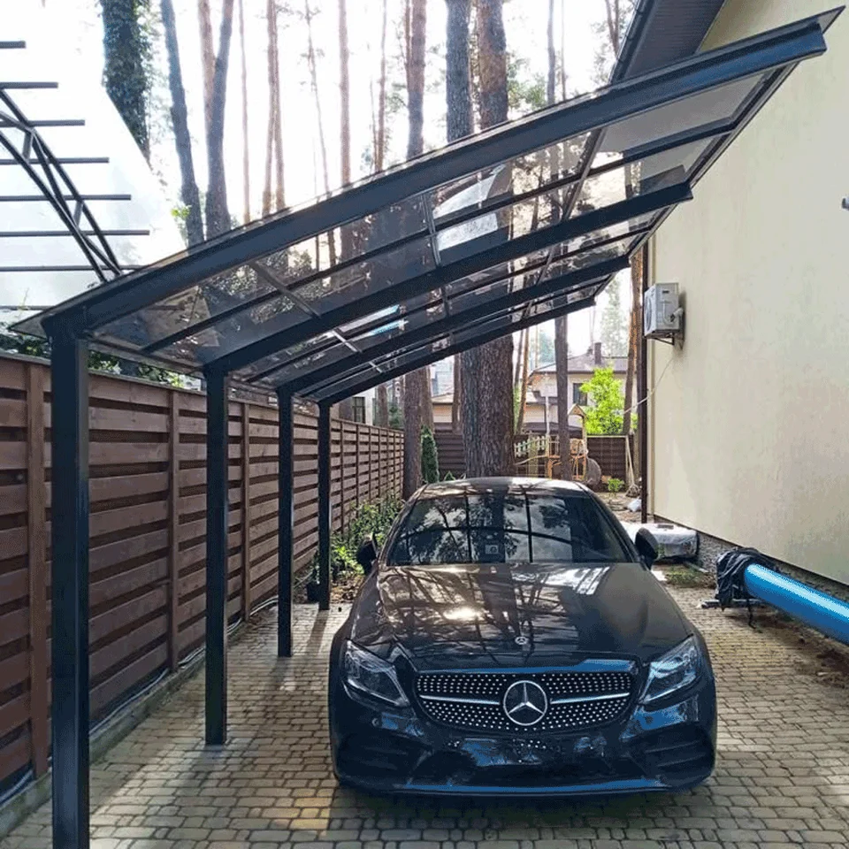 Aluminum Frame Energy Generating Waterproof for Smart Green Home Project BIPV Carport Building Integrated Photovoltaic Glass