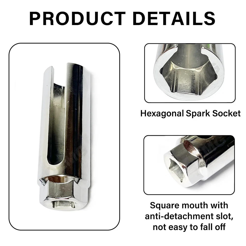 Oxygen Sensor Socket 22mm O2 Sensor Wrench Tools for 3/8 Drive 1/2 Drive Automotive Oxygen Sensor Removing Tool