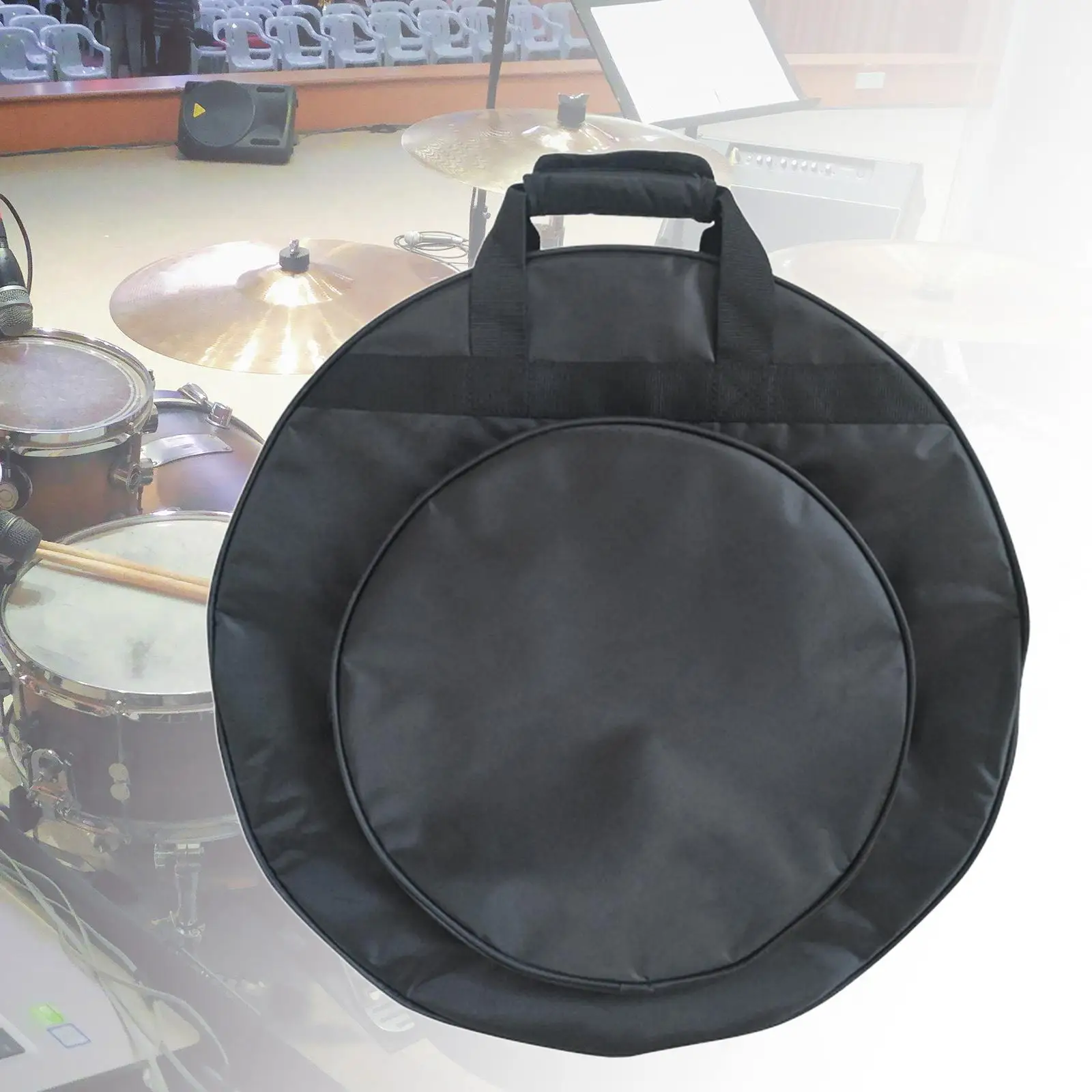 

Cymbal Gig Bag 59cm,Musical Instrument Storage Bag,Oxford Cloth Portable Handle