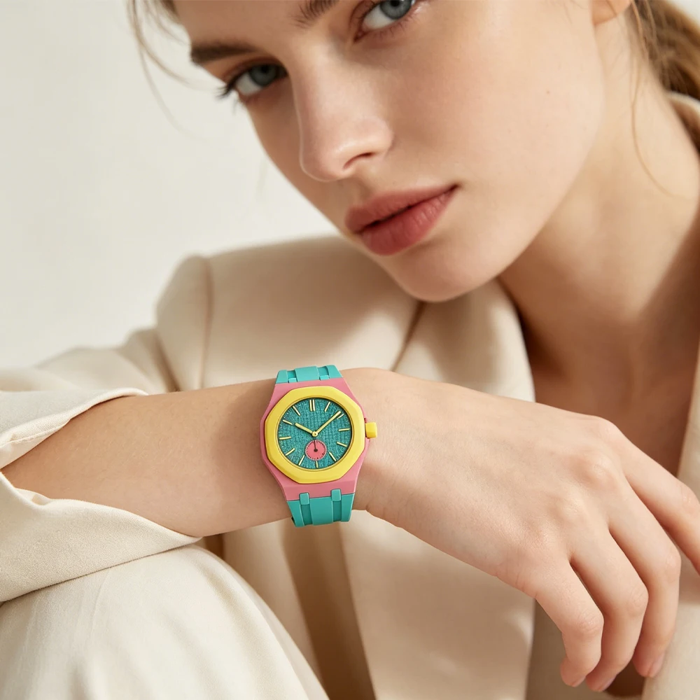 Silicone Strap+ceramic Case Modified Set Wristband for Swatch X AP Royal POP Pocket Watch Change Strap for 3 Clock 12 Clock Band