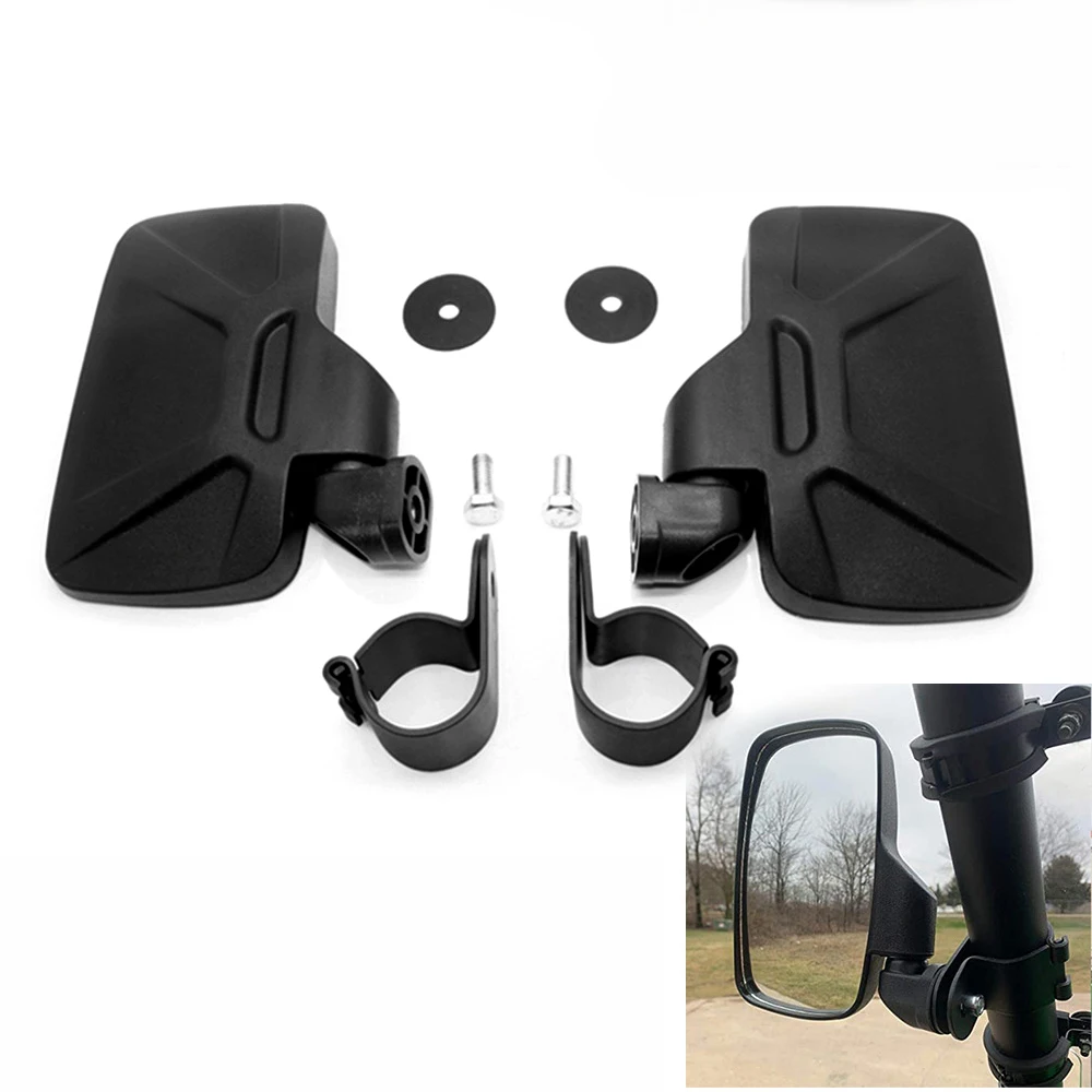 1.75" 2" UTV Side Mirrors Side Rearview Mirror Universal ATV All-terrain Vehicle For Polaris Ranger RZR 570 800 900 XP1000 Rhino