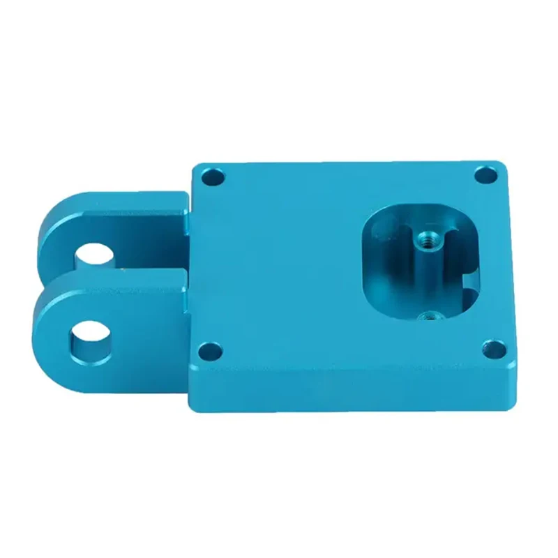 CNC milling processing blue anodized aluminum alloy mechanical flange Equipment mounting base Industrial connection base plate