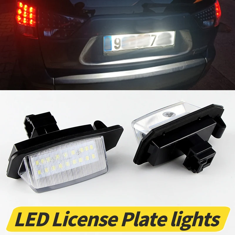 

Для Mitsubishi Outlander mk2 mk3 Eclipse 3 4 Cross Galant Lancer Sportback Xpander Бесплатная светодиодная подсветка номерного знака 12 В