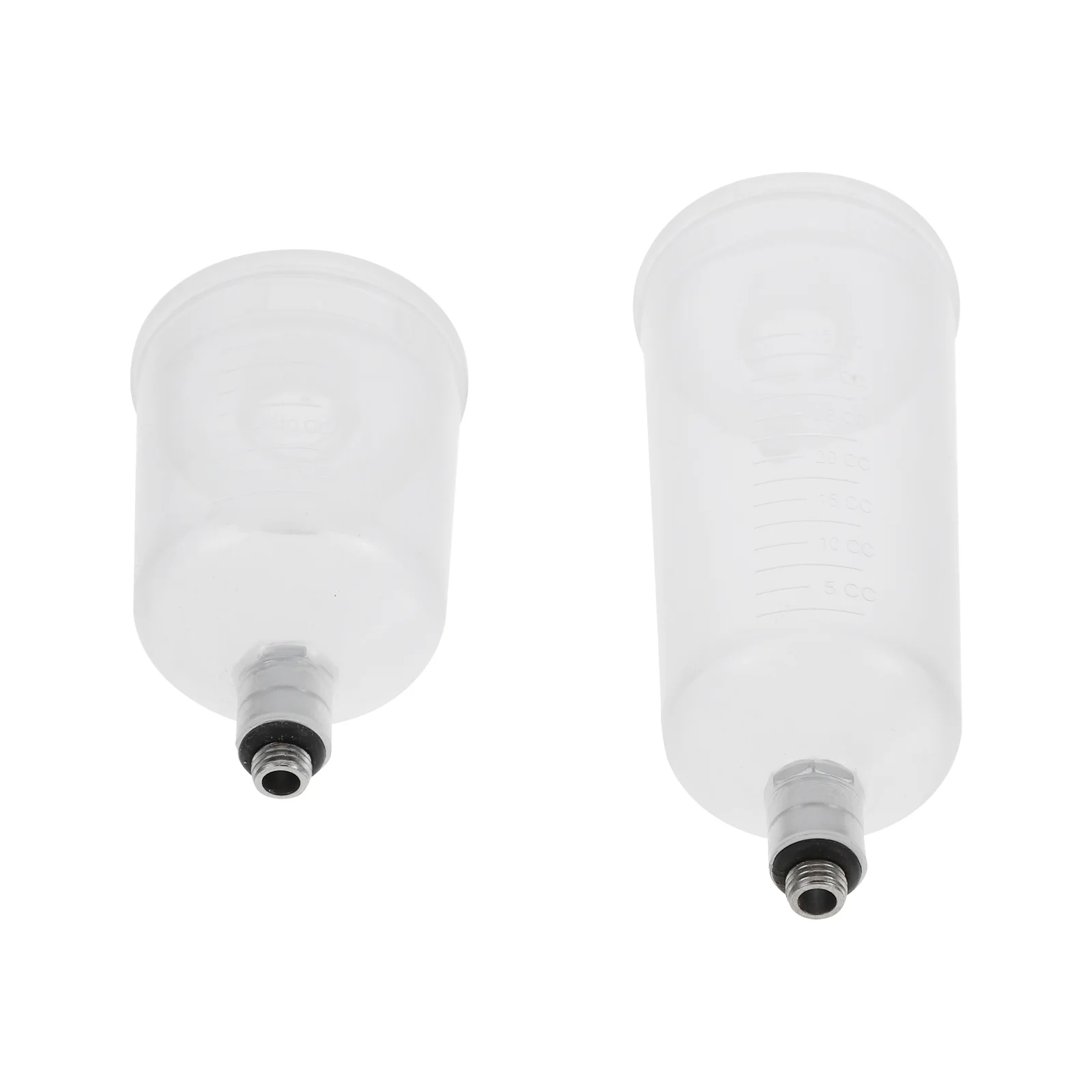 2 PCS Spray Bottle Airbrush Pot Dismountable Paint Holder Clear Container Bottles