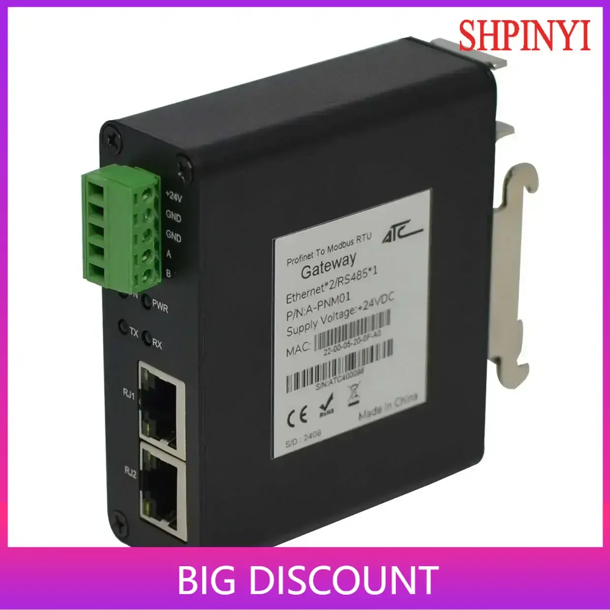 PROFINET Gateway Support PROFINET to MODBUS RTU standard protocol(A-PNM01)