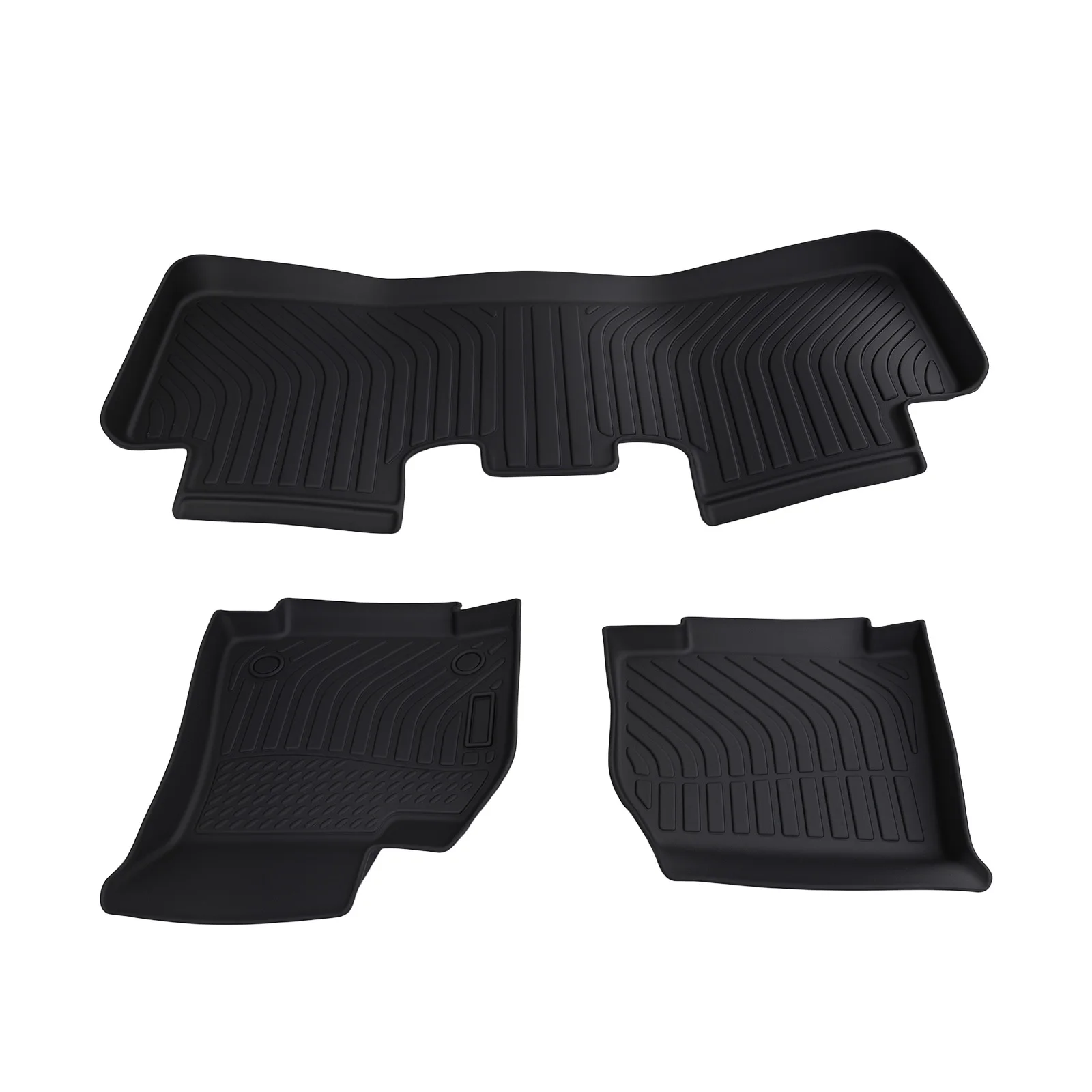 

All Weather Floor Mats Liner for Tesla Model Y 2020-2024 Black TPE Rubber