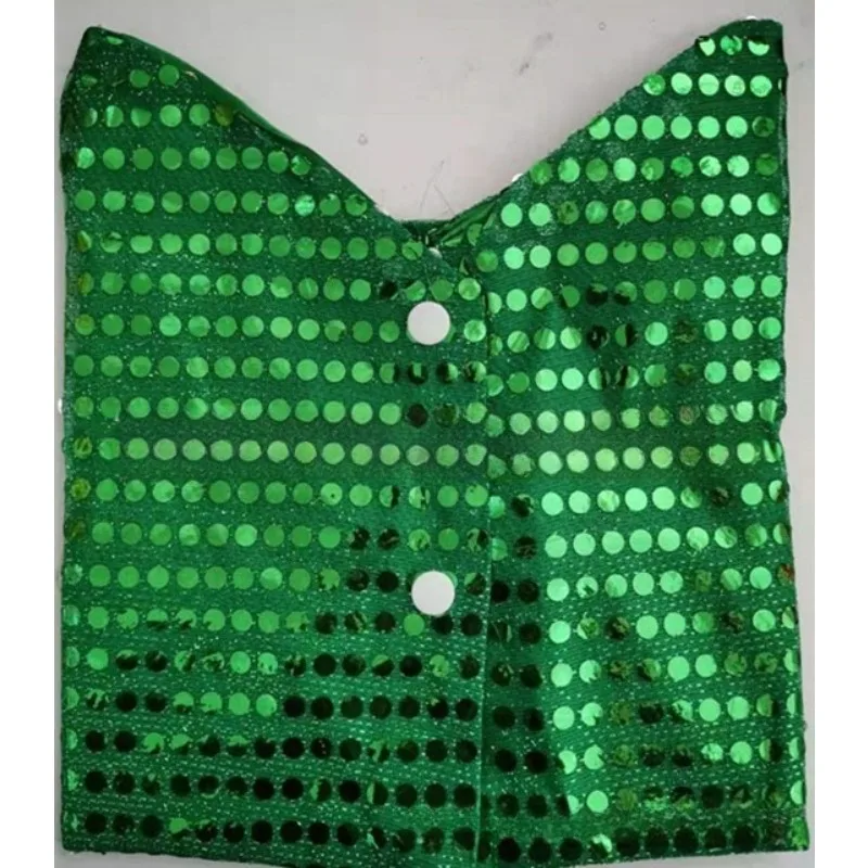 

New Boys Girls Dance Vest Hip Hop Sequined Shiny Performance Costume