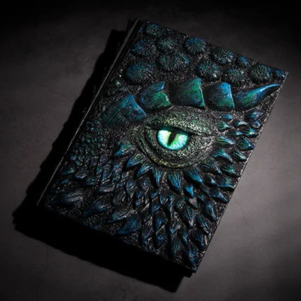 

High Quality A5 Resin Dragon Book Creativity Handmade Cover Notebook Hand Account Book 3D Dragon Relief Diary Book Home Decor