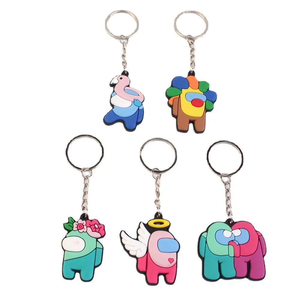 Among Us Games Anime Key Chain Cartoon Character,PVC Keychain,Backpack Pendant,Children's Accessories,Children's Birthday Gifts