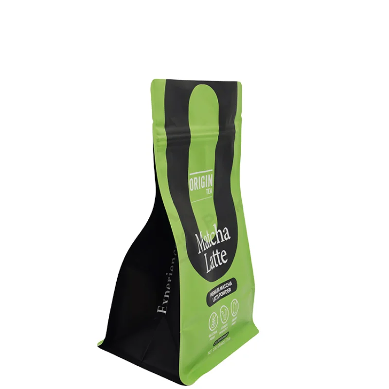 2025customized.Custom Printed Zipper Seal Coffee Bag Food Grade Plastic Packaging Bag Reusable Square Bottom Standing Pouch