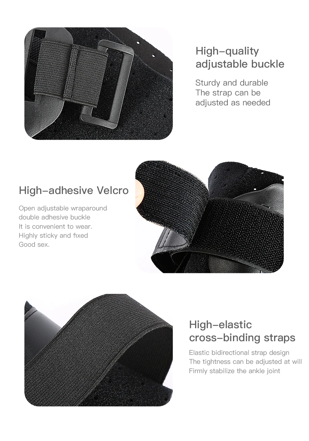 1 Stück Knöchelstützband, Verstellbare Knöchelbandage für Verstauchungen, Basketball-Schutzband, Kompressions-Seitenstabilisator für den Knöchel – Detail 10