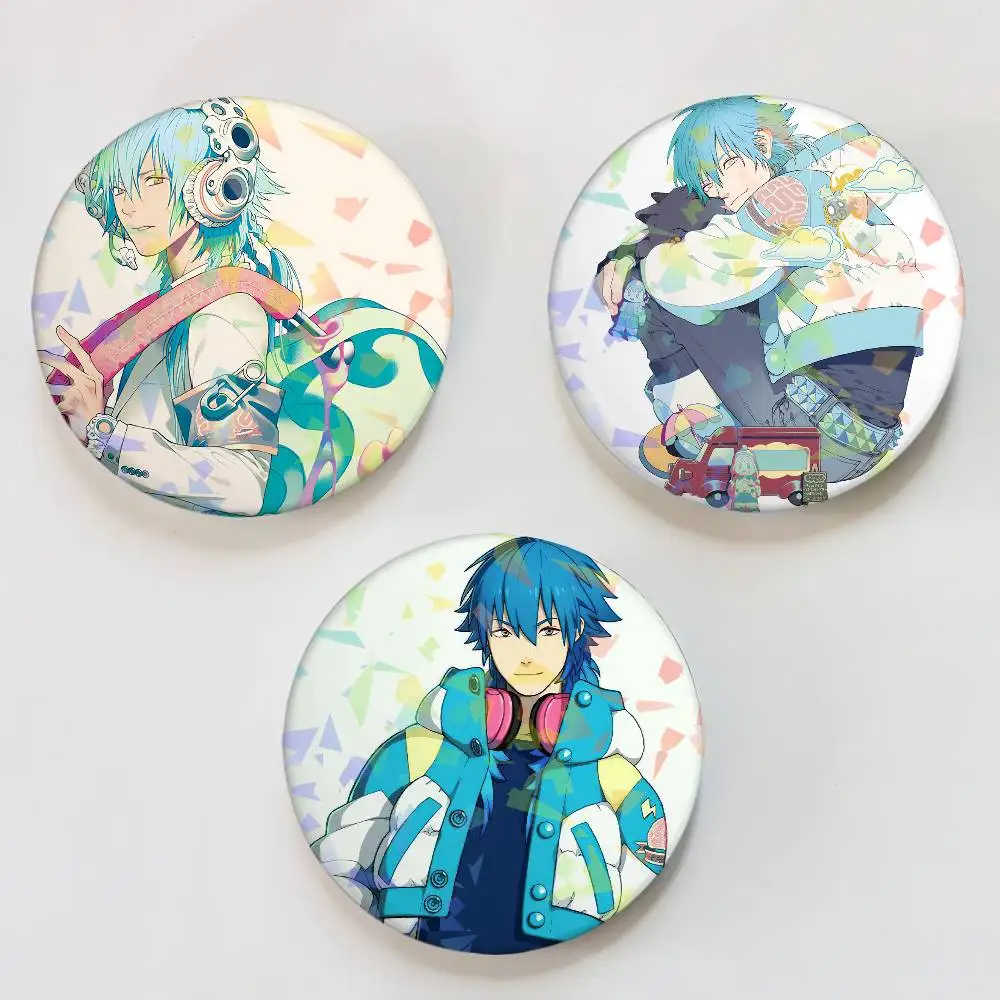 Juego D-DRAMAtical Murder Aoba Seragaki insignia láser redonda broche ropa mochila accesorios solapa decoración regalo