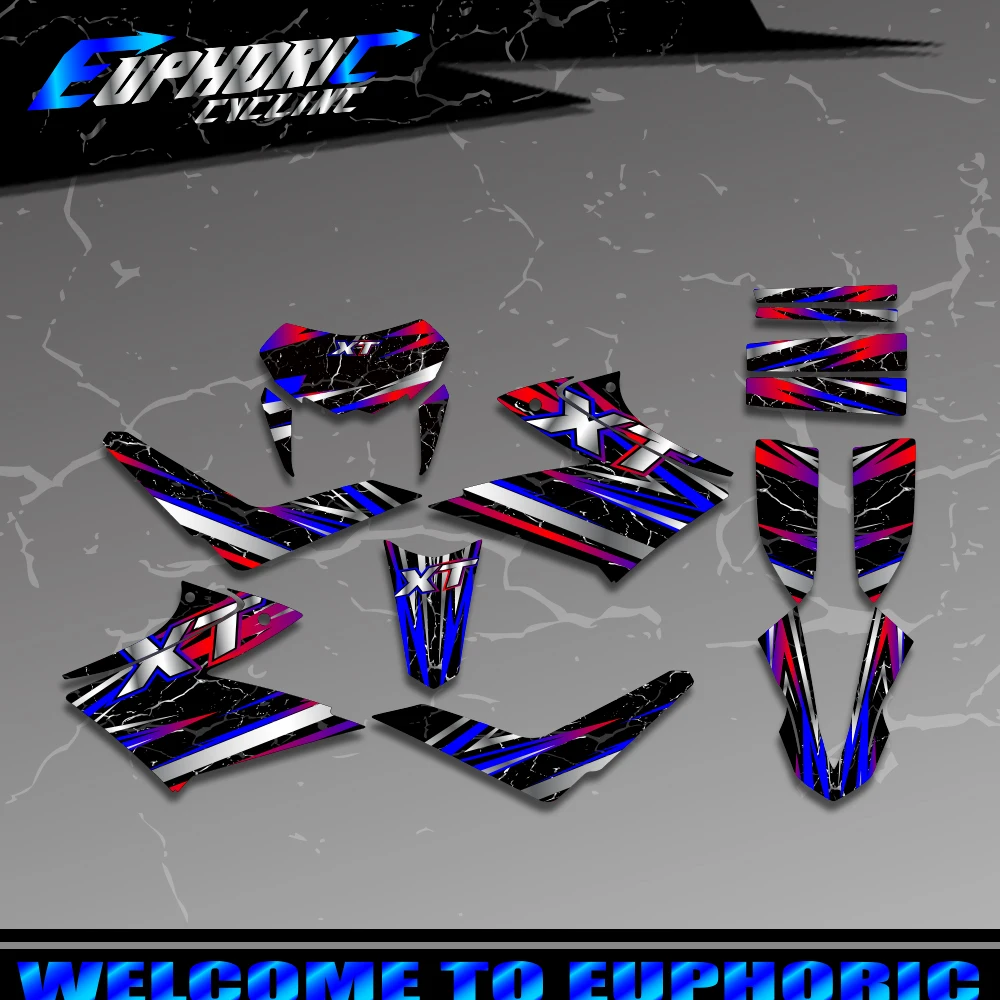 Para Yamaha XT660X XT 660 X 2008 2009 2010 2011 2012 2013-2015, Adhesivos para Motocicleta, Kit Completo de Gráficos y Calcomanías para Plásticos