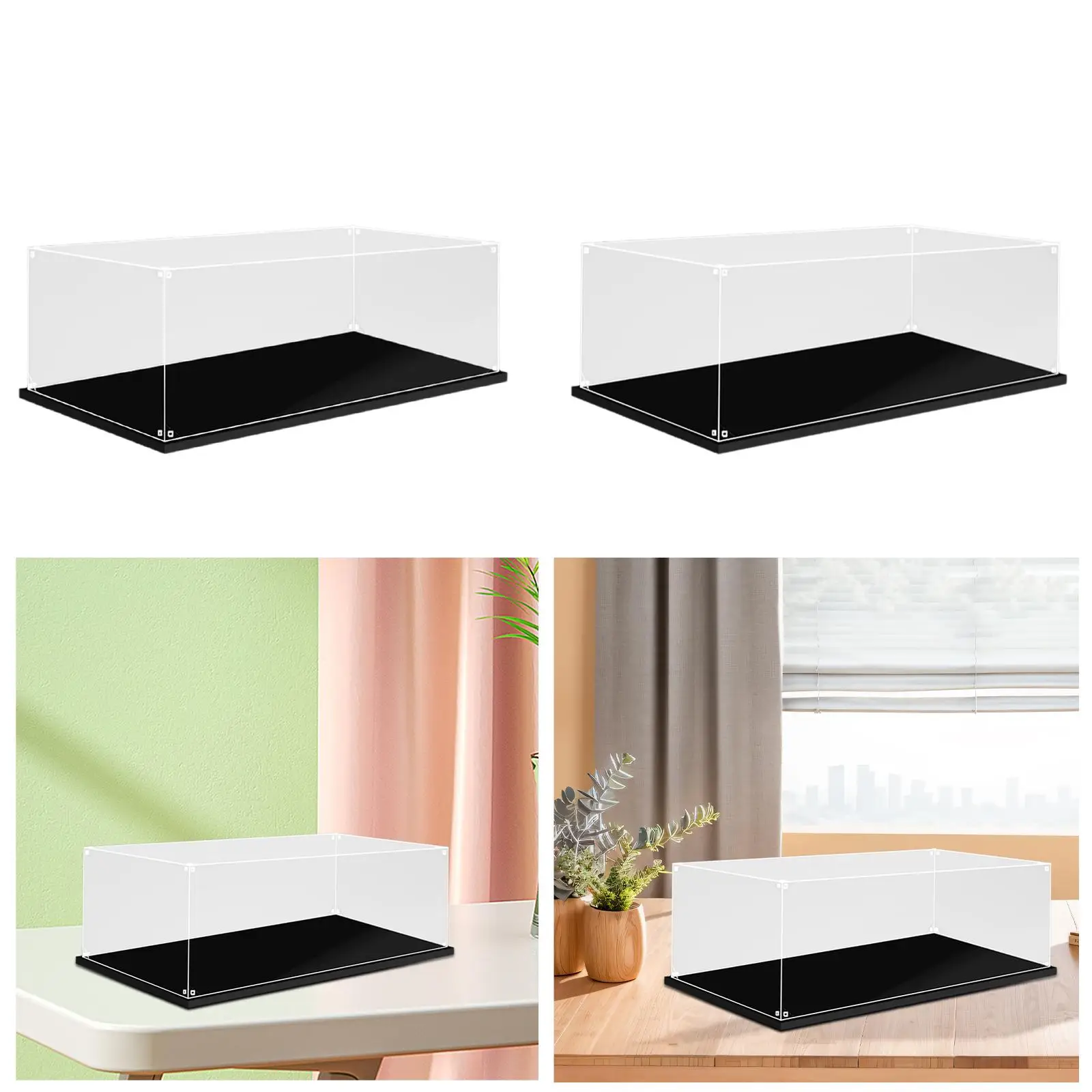 Display Case with Base Collectible Countertop Assemble Collectibles Box Collection Display Stand for 10300 Series Dolls Toys