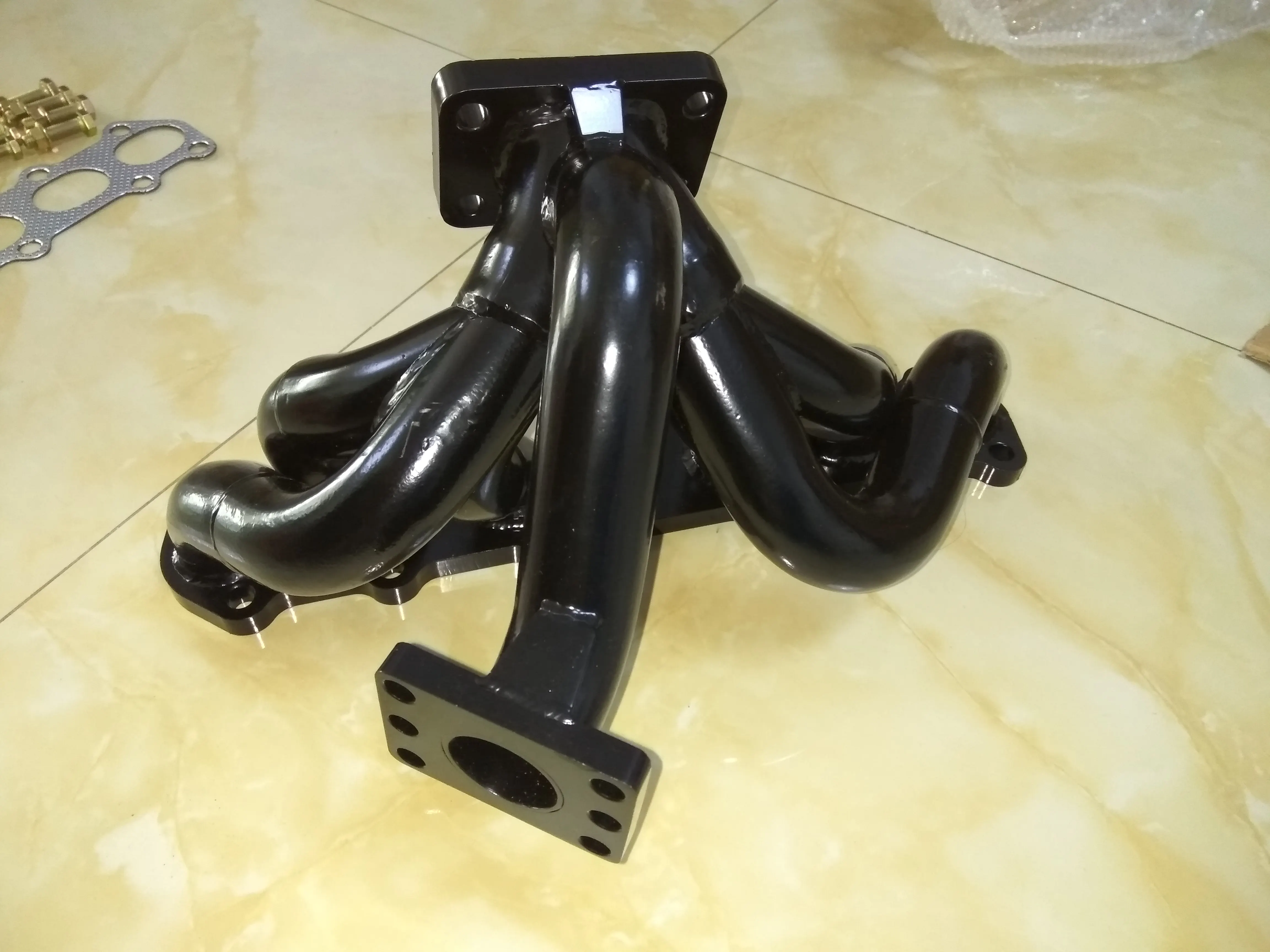 exhaust manifold 240SX S13 S14 1JZGTE 1JZ-GTE 1JZ GS300 SC300 Supra MK3 T3 Top Mount Turbo Manifold with gaskets and bolts