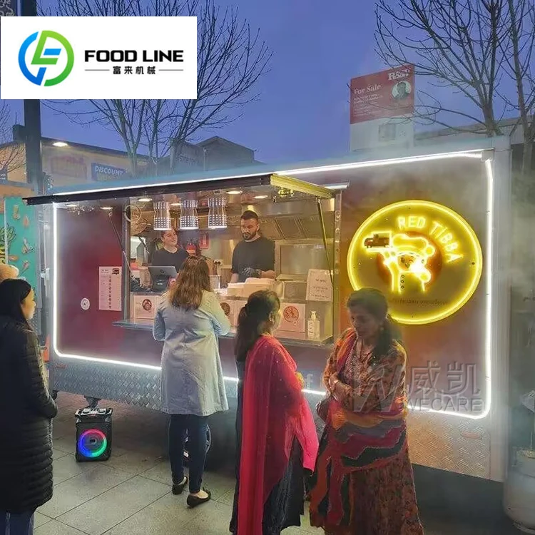 FULAI Remolques De Comida pista De comida jugo café cóctel cerveza Bar camión De helados cocina móvil comida rápida Catering remolque
