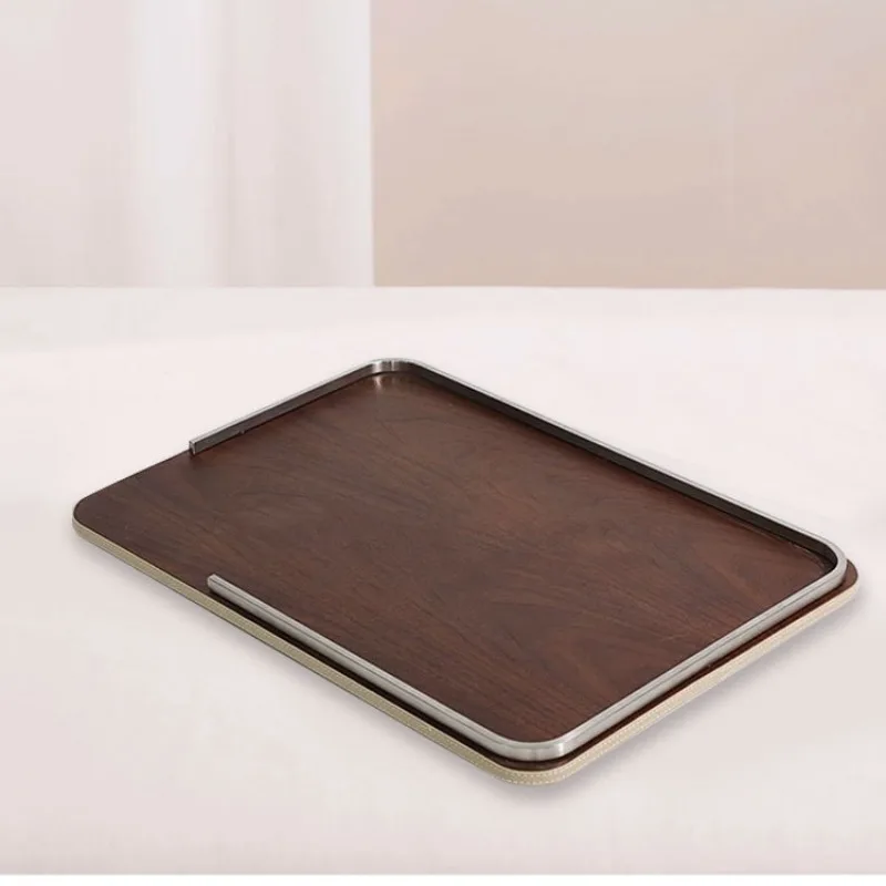 الفن ضوء صينية خشبية فاخرة زخرفة غرفة المعيشة دراسة مدخل سجل اللون الديكور نموذج الغرفة #5