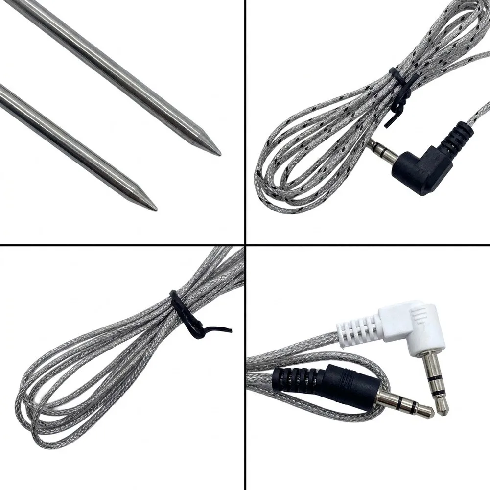 Stainless Steel Meat Probe Kit BAC431 With Digital Thermostat For Traeger Grill BBQ Cooking Temperature Sensor Replacement Parts