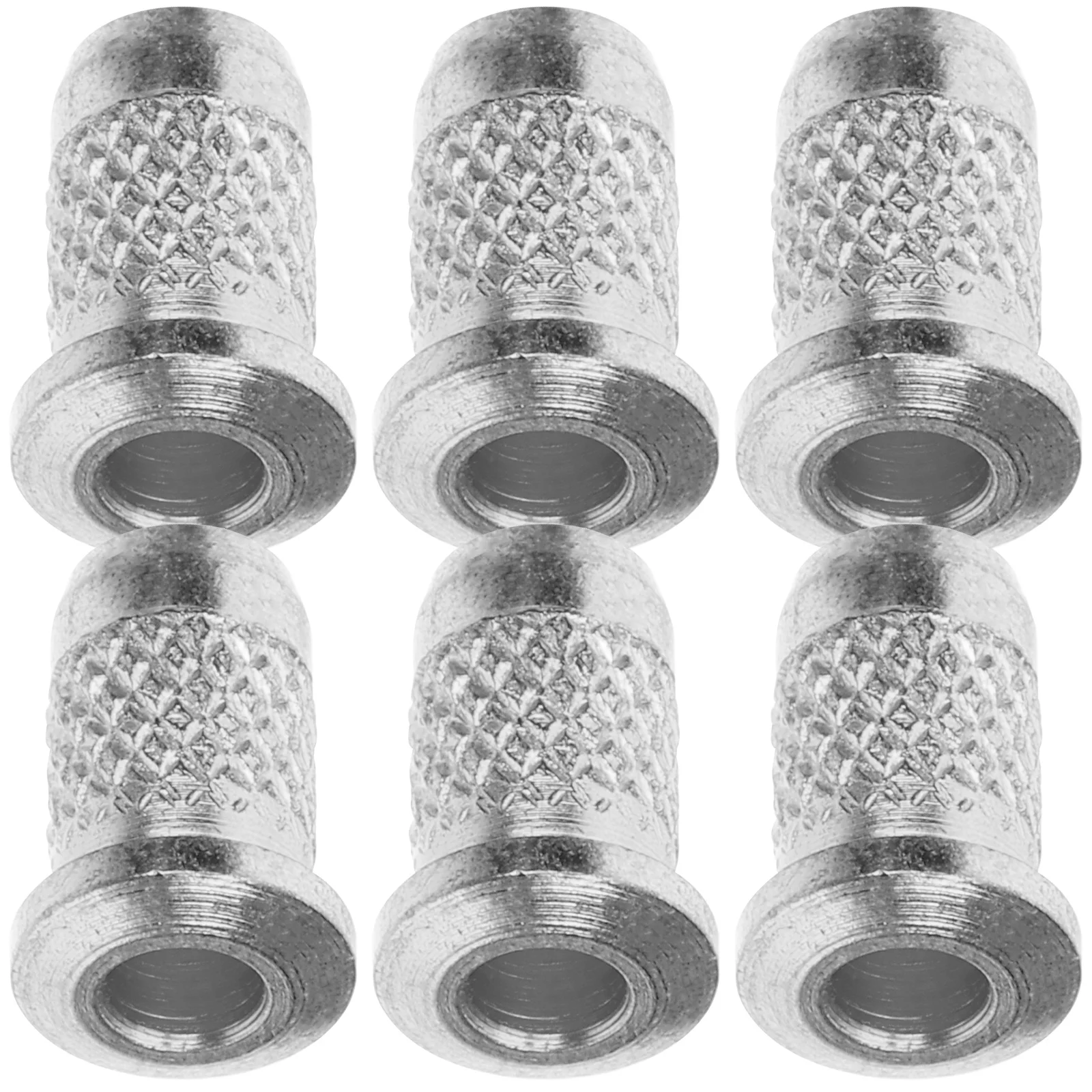 

6 Pcs Electric Guitar String Buckle Guitars Ferrule Accesories Silver Accessories