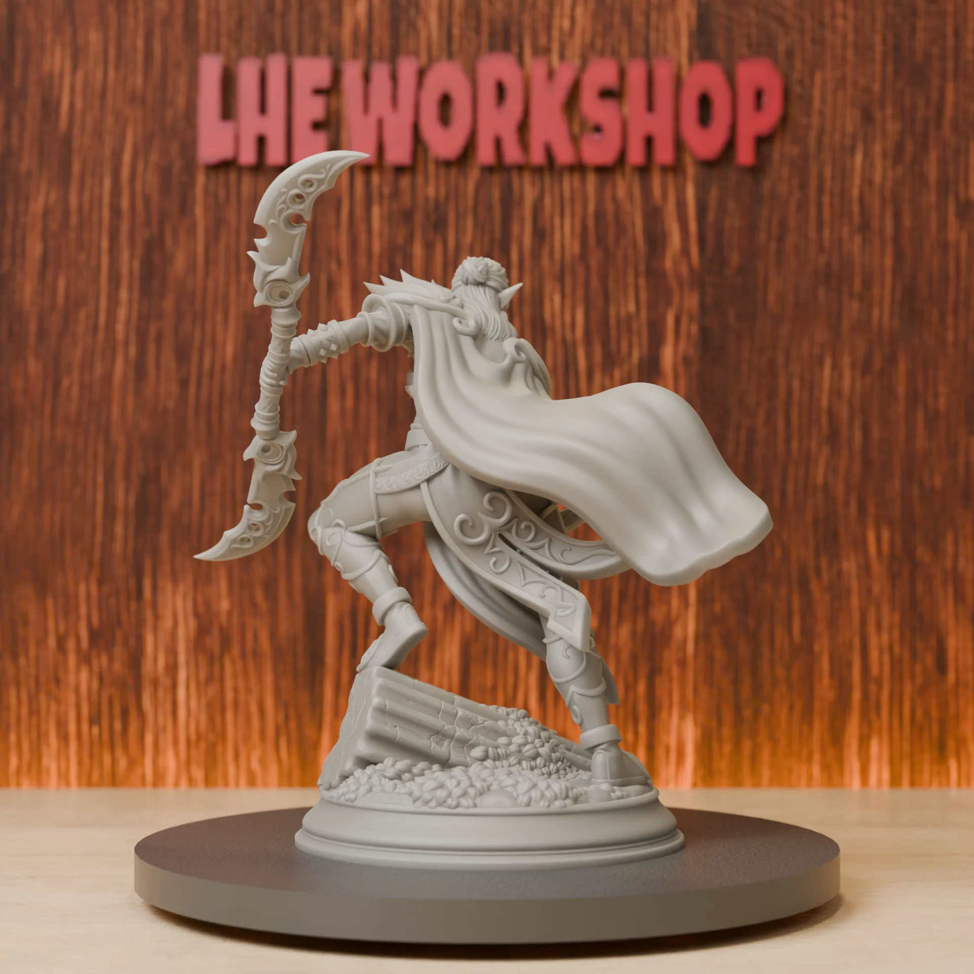 Drow Rogue Assassin Miniatures | 28mm-75mm | Resin 3D Printed DND Pathfinder Mini | Unpainted Grey