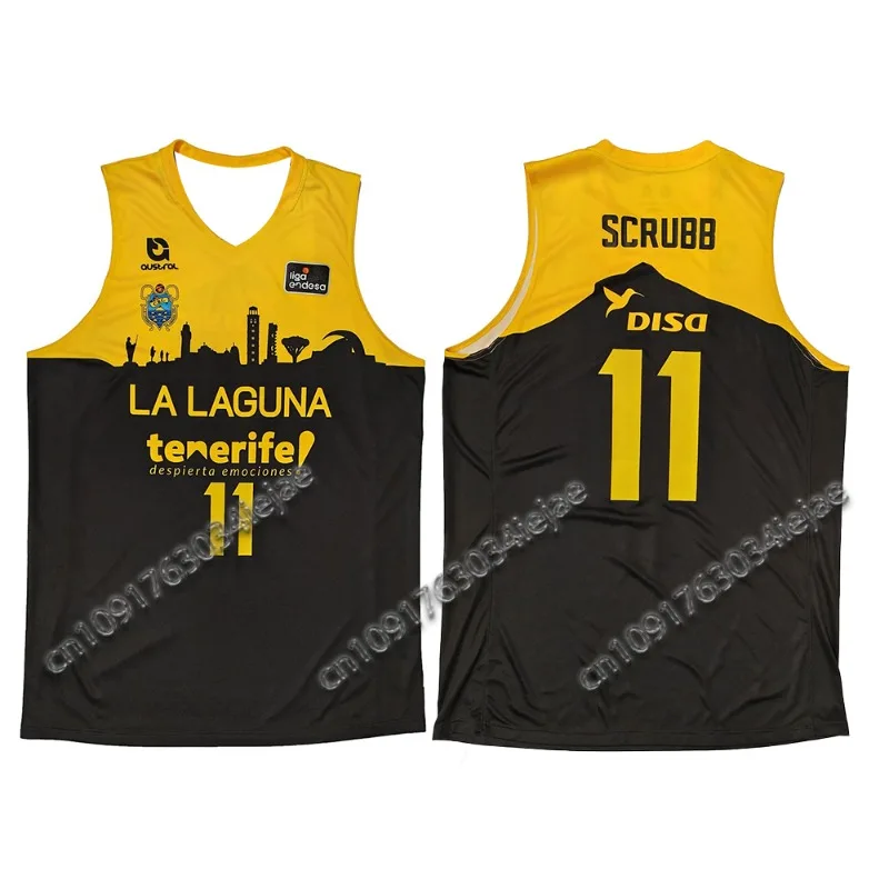 3D Printed European Spanish League Tenerife basketball vest men's  training clothes quick drying breathable motor vest image 3