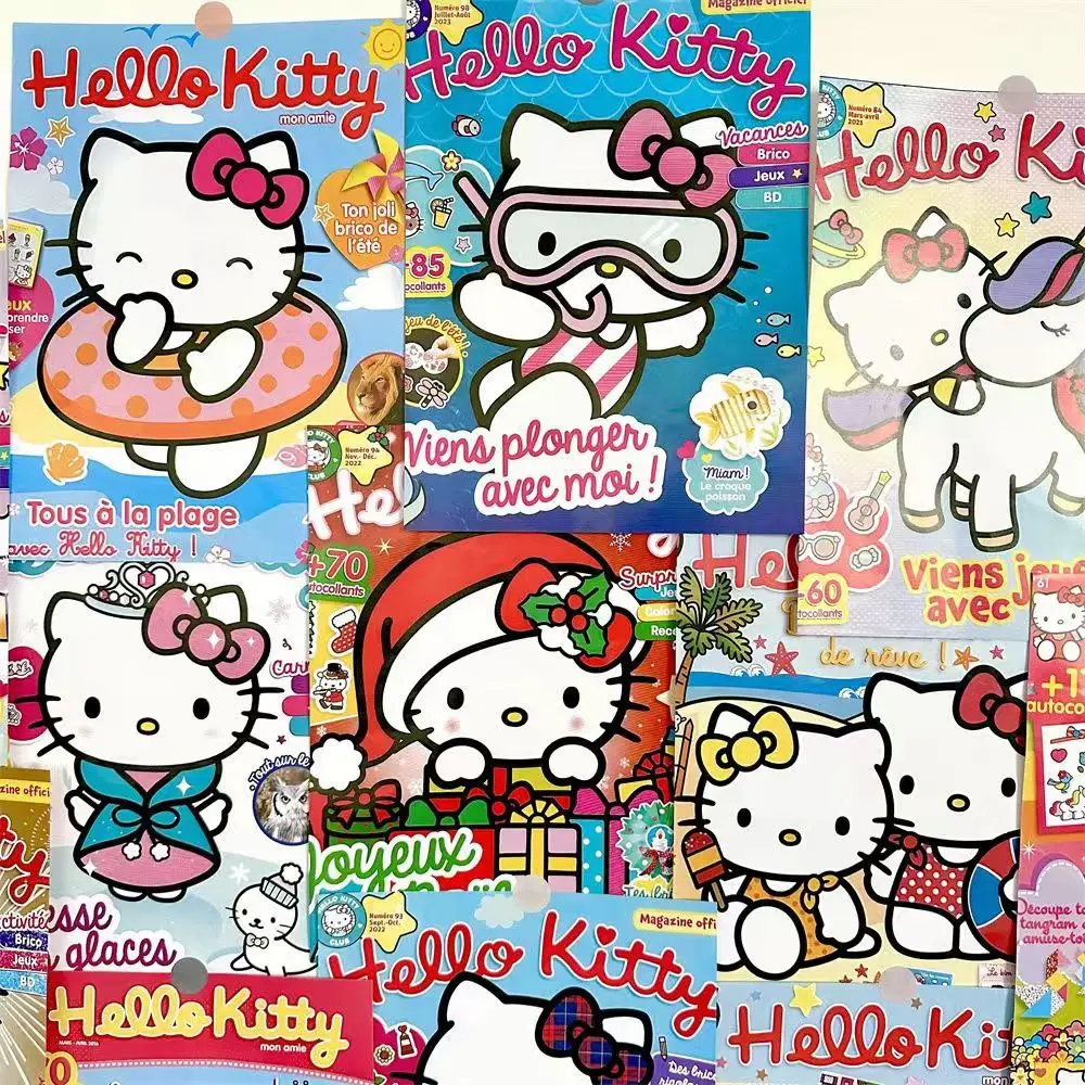 10Pcs Kawaii Sanrio Hello Kitty Posters Cartoon Kt Cat Paper Piant Living Room Decor Bedroom Decor Wall Art Home Decoration
