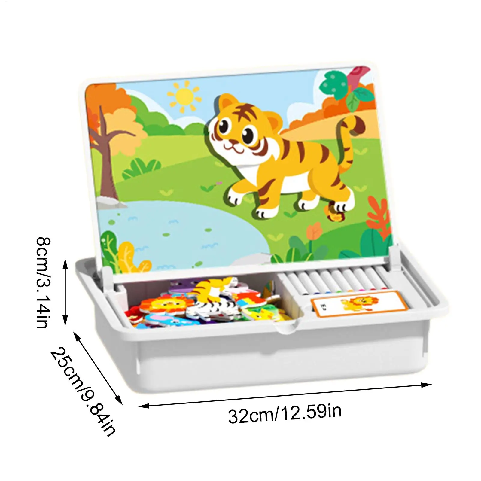 Dupla face magnética vestir-se brinquedo correspondente pré-escolar jogo de quebra-cabeça educacional para viagens jardim de infância escola férias