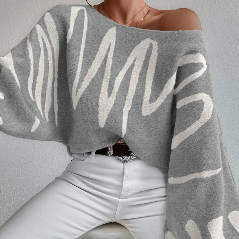 Casual Loose knitting Pullover Women's O Neck Color Blocked T-Shirt Simple Autumn top ropa de mujer sweater commuting clothing