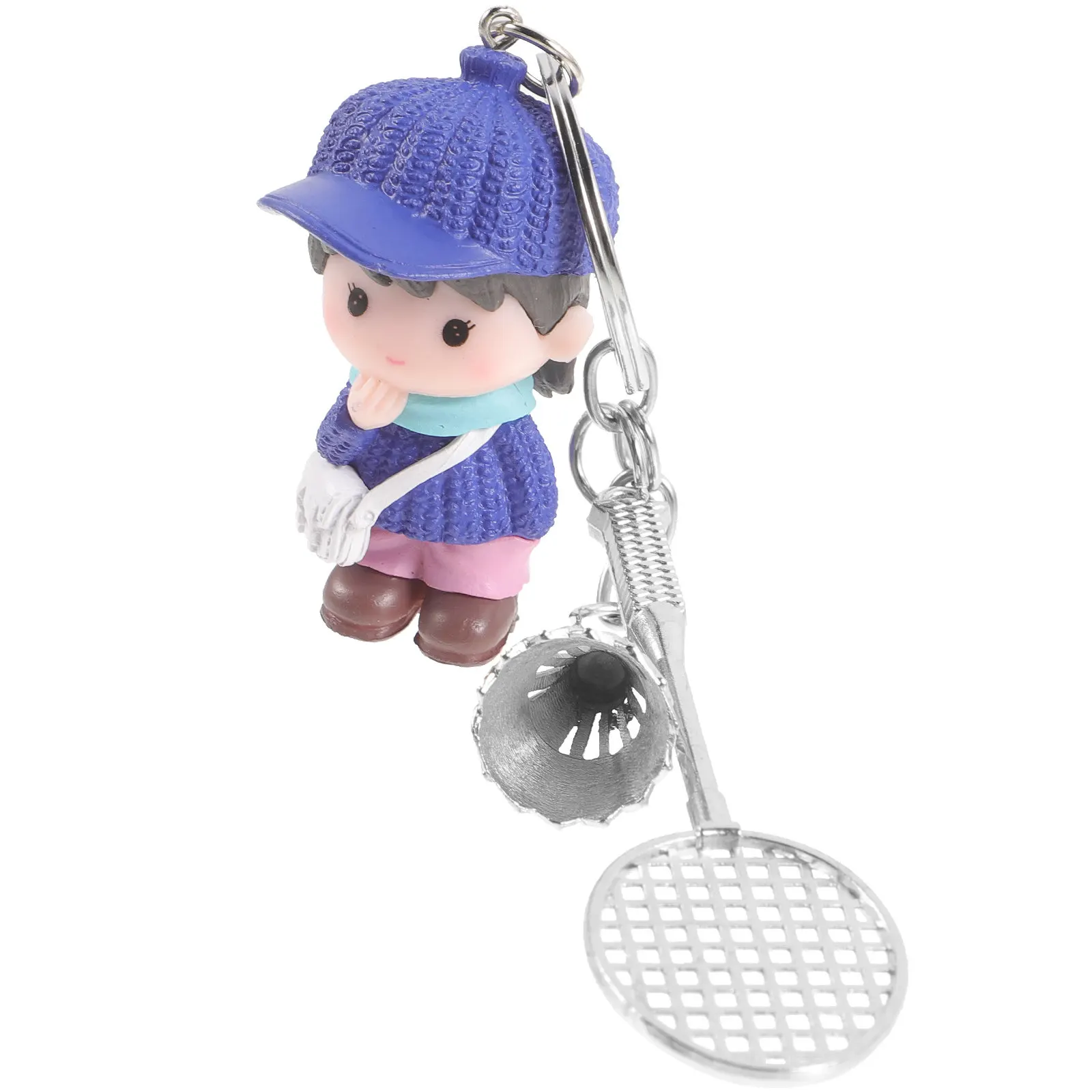 

Брелок для ключей в стиле бадминтон, милый кулон для сумки, кошелька, ключей, креативный подвес, идея подарка для любителей спорта