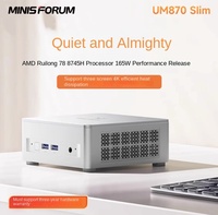 MINISFORUM UM870 SLIM: AMD R7-8745H Ultra-Slim Mini PC, High-Performance Silent Office Desktop