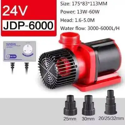 JDP-3500 6000 10000 18000 SUNSUN DC24V Inverter Submersible Pump Adjustable Flow Circulation Water Pump For Aquarium Pond