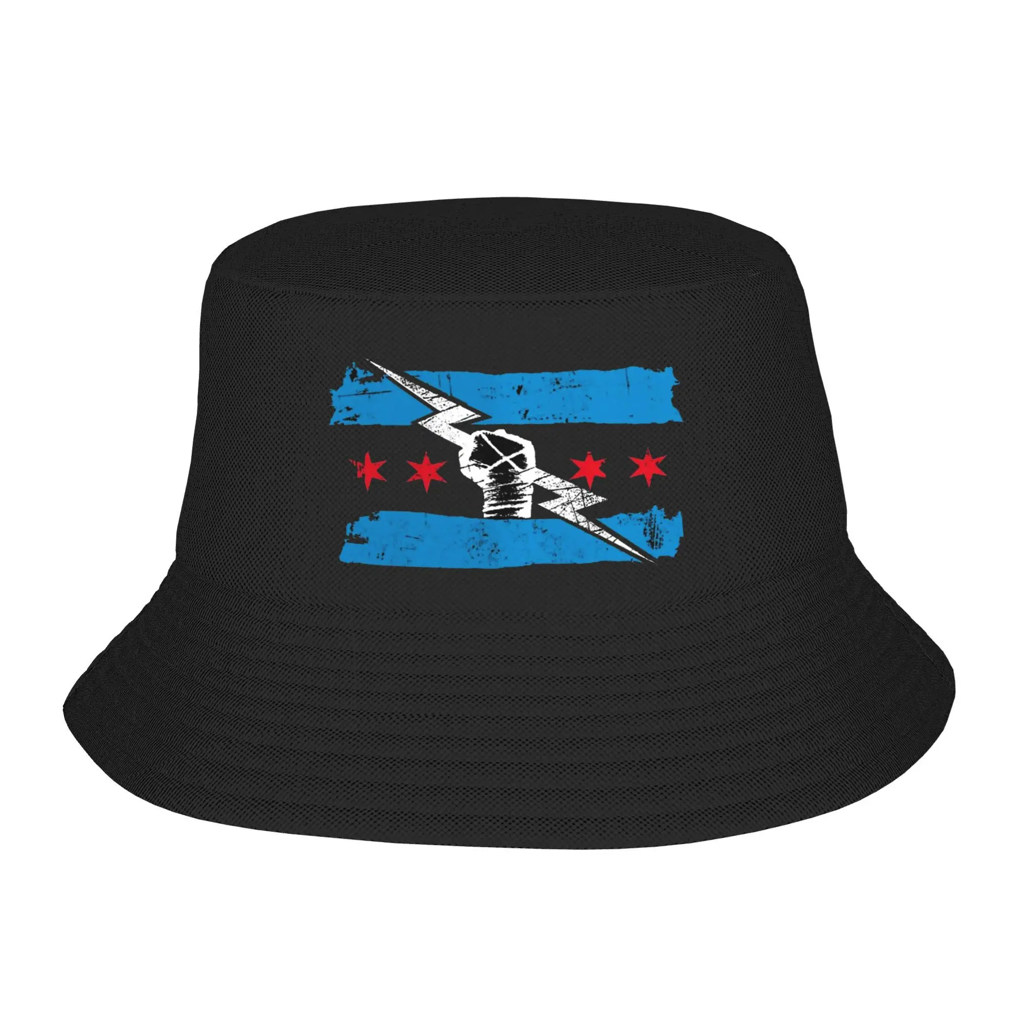 

Cm Punk Logo Bucket Hat Panama Bob Hats Outdoor Cool Reversible For Summer Beach Fishing Unisex Fisherman Caps