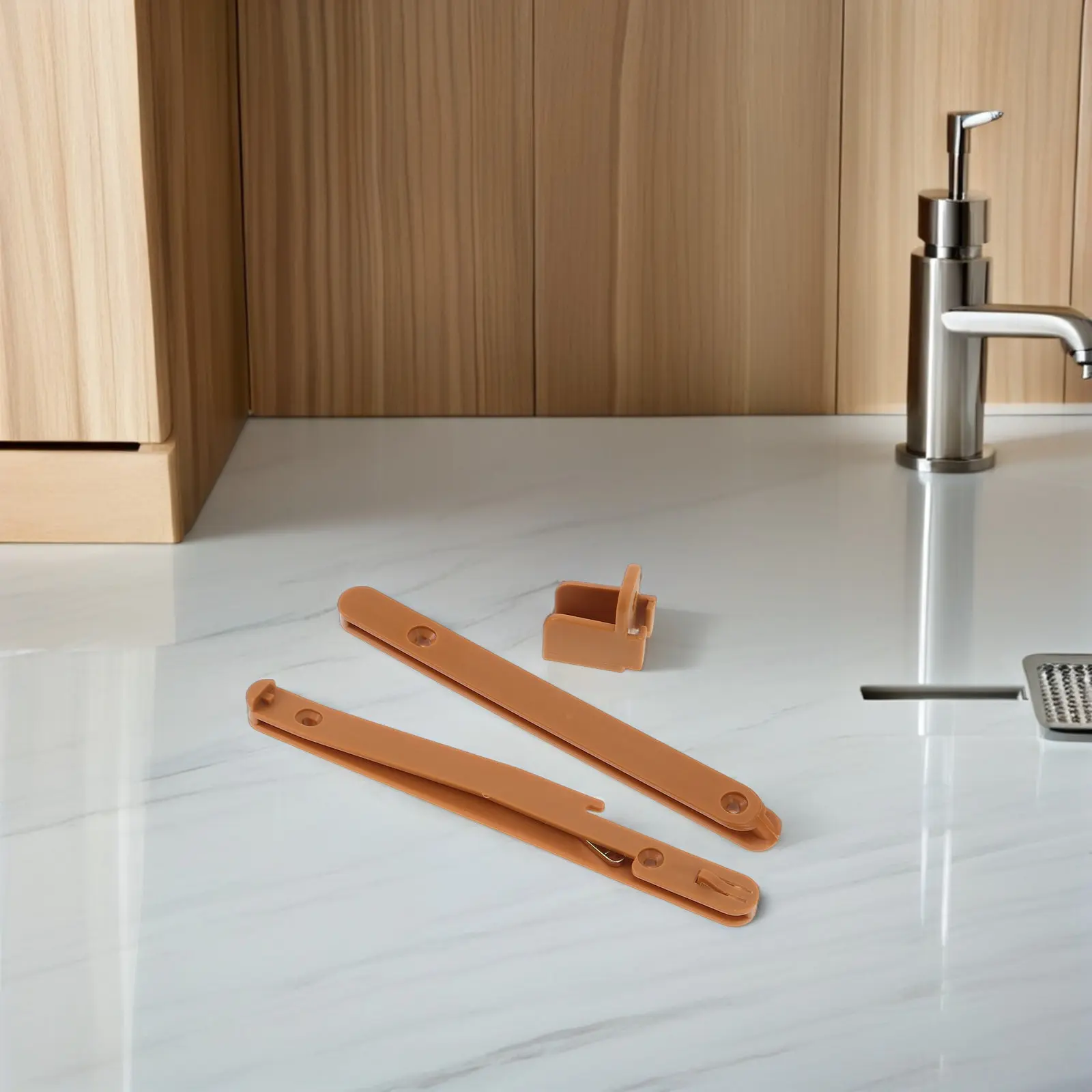 

2Sets Baby Crib Safety Fence Adjustable Plastic Rail Connector Lifter Kit Screws DIY Crib Rail Replacement Parts Furniture