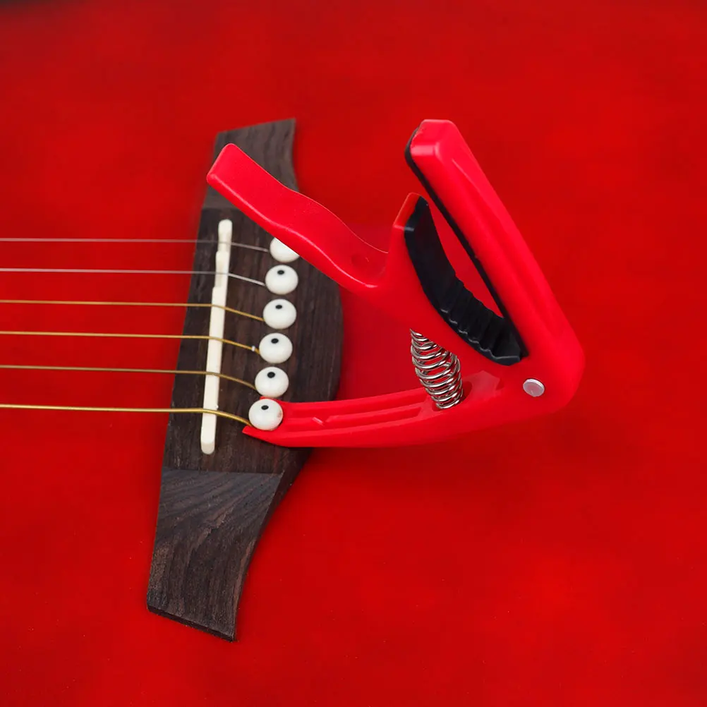

Guitar Capo ABS Metal Adjustable Spring Tension Quick Clamp for Acoustic Electric Classical Ukulele Folk Country Guitar