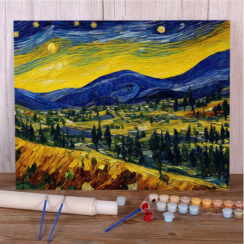 Landscape Beautiful Nature Paint By Number Crafts Supplies For Adults Room Decoration Personalized Gift Ideas Dropshipping 2024