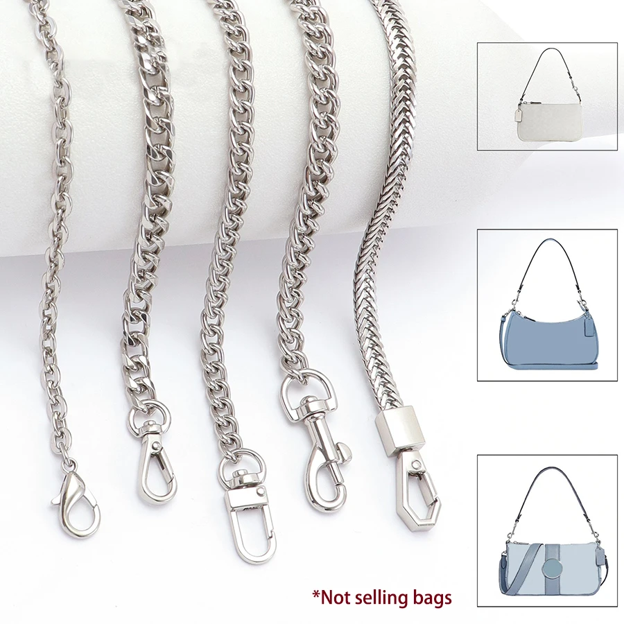 60/90cm Bag Chain Women Bags Chain Accessories Metal Extension Chains Crossbody Belt Replacement Bags Strap For Women's Bag New
