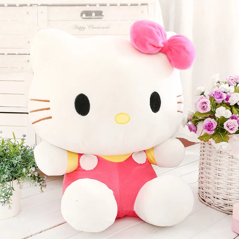 Big Size Sanrio Plush Hello Kitty Plush Hello Kitty Plushies Kawaii Hello Kitty Stuffed Dolls Animal Toy Ragdoll Home Xmas Gift