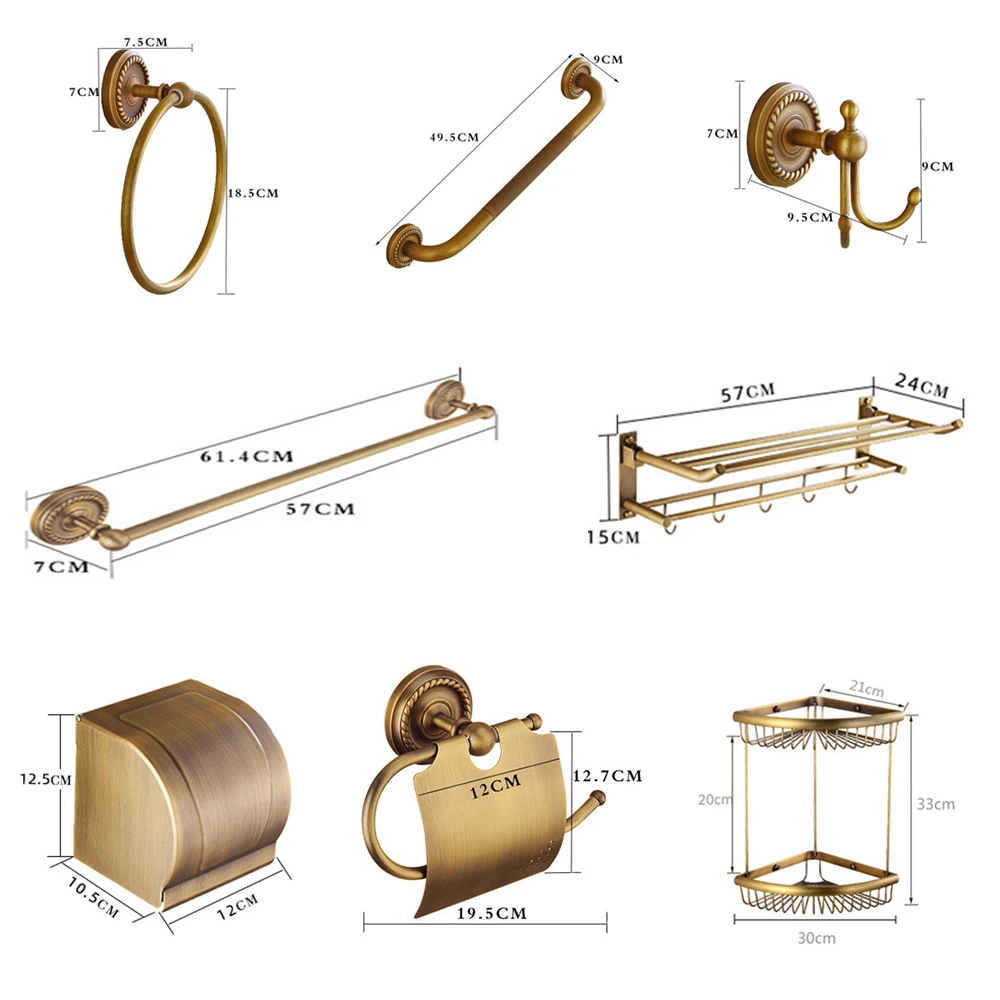 

Набор для ванной Leasylife Golden из нержавеющей стали: держатель для полотенец, держатель для туалетной бумаги, аксессуары для ванной, крючки для хранения