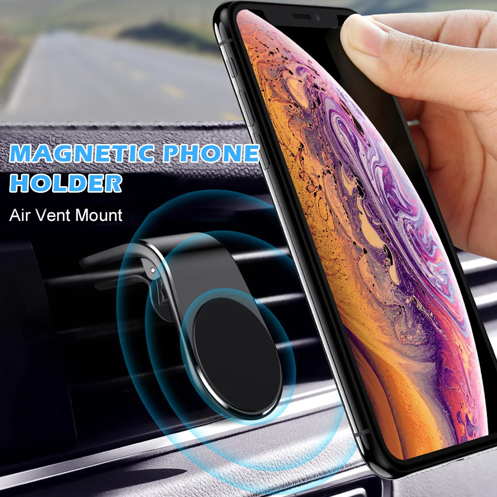 

Car GPS Magnetic Phone Holder Universal Clip-on Air Vent Car Phone Holder Bracket for iPhone Samsung Xiaomi