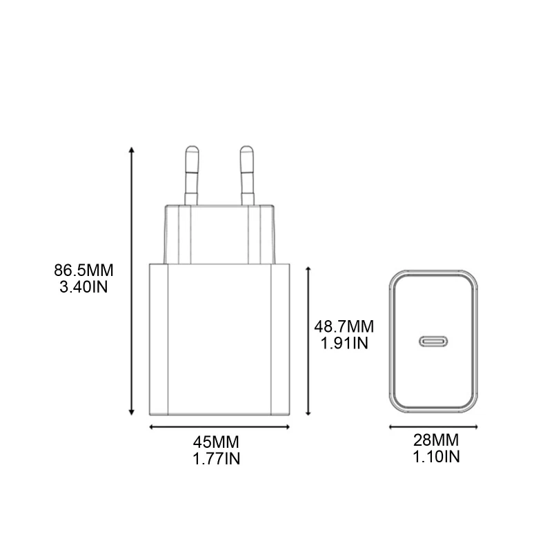 

M2EC USB C Wall Charger PD USB C Power Adapter 45W USB C Charger Block Fast Charger for S20