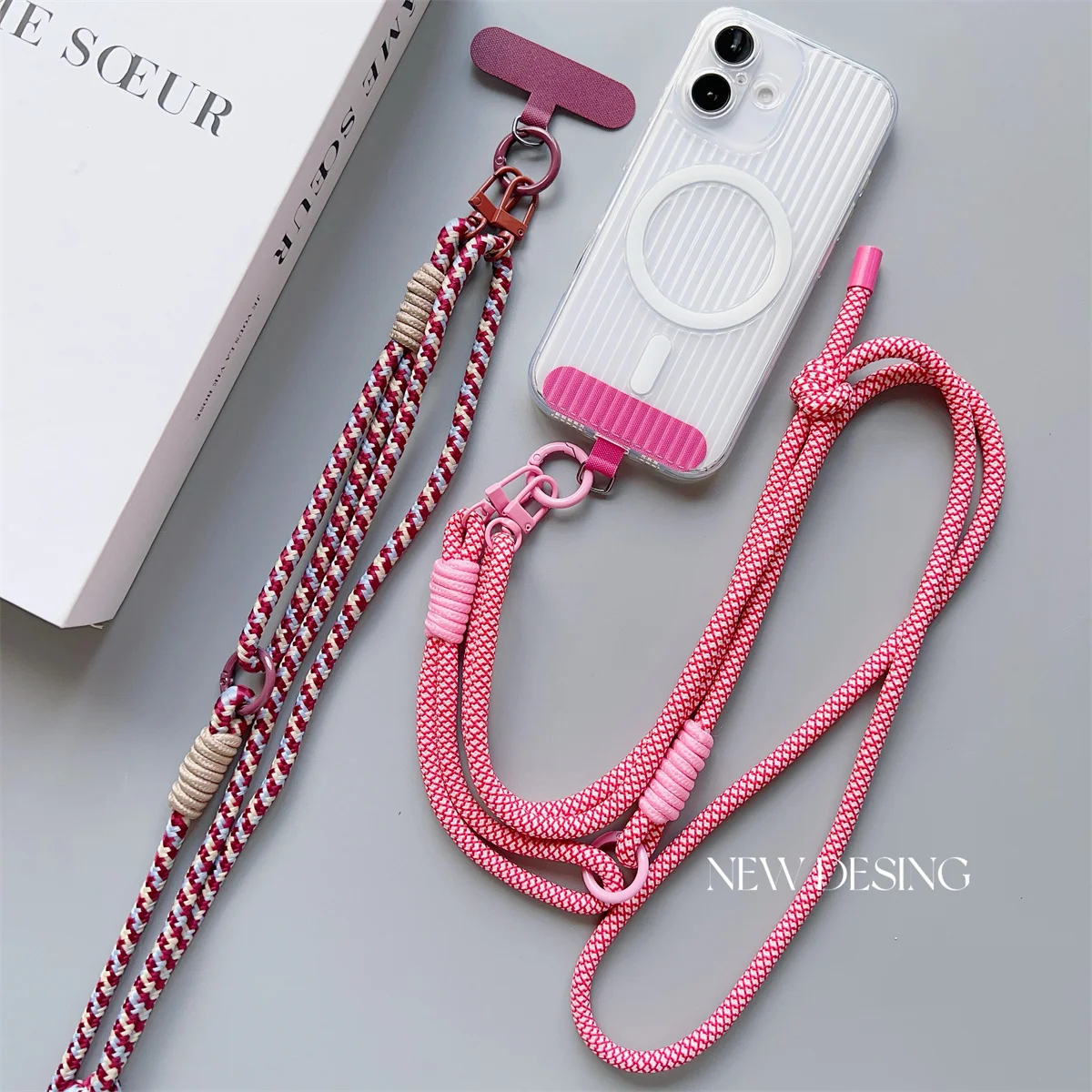 1Pc Fashion Dual Use Adjustable Length Phone Hanging Rope Wrist Rope Diagonal Crossing Rope Neckband Lanyard view 3