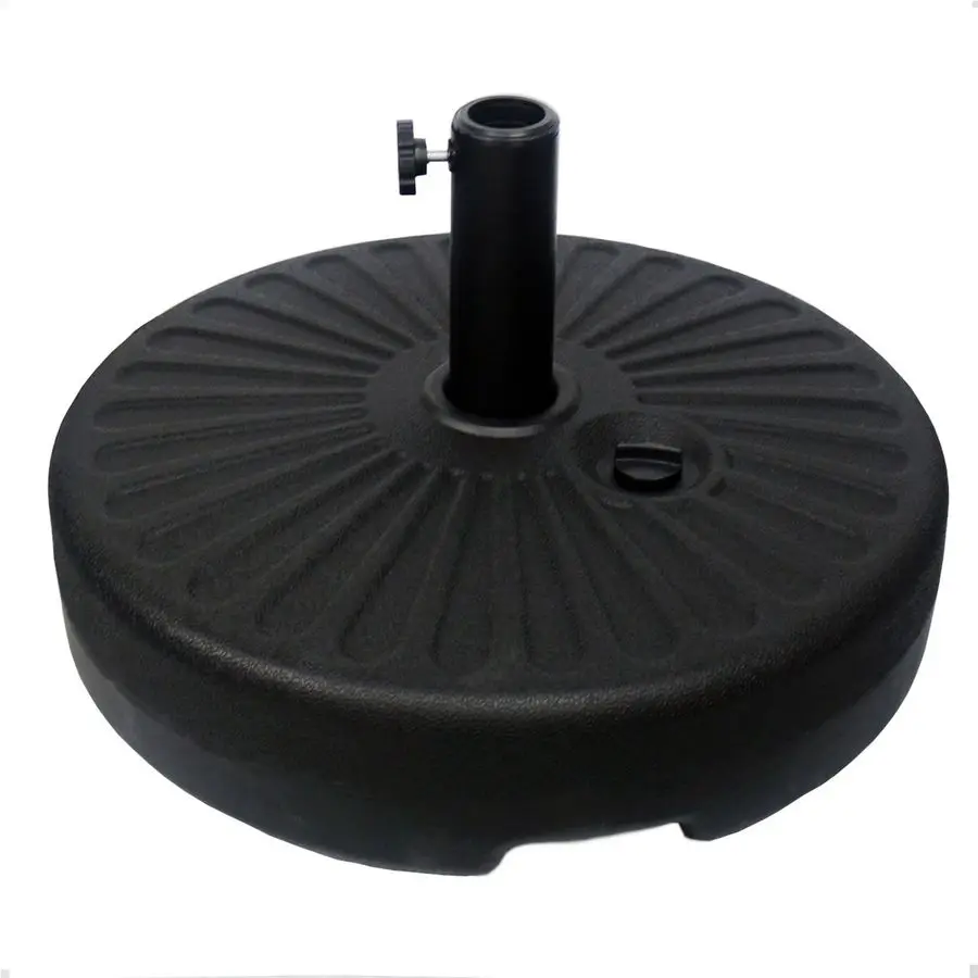 

Heavy Duty 23L Round 20 Water Filled Patio Outdoor Umbrella Base Stand Weight with Steel Umbrella Holder Suit for Dia 38mm or 48