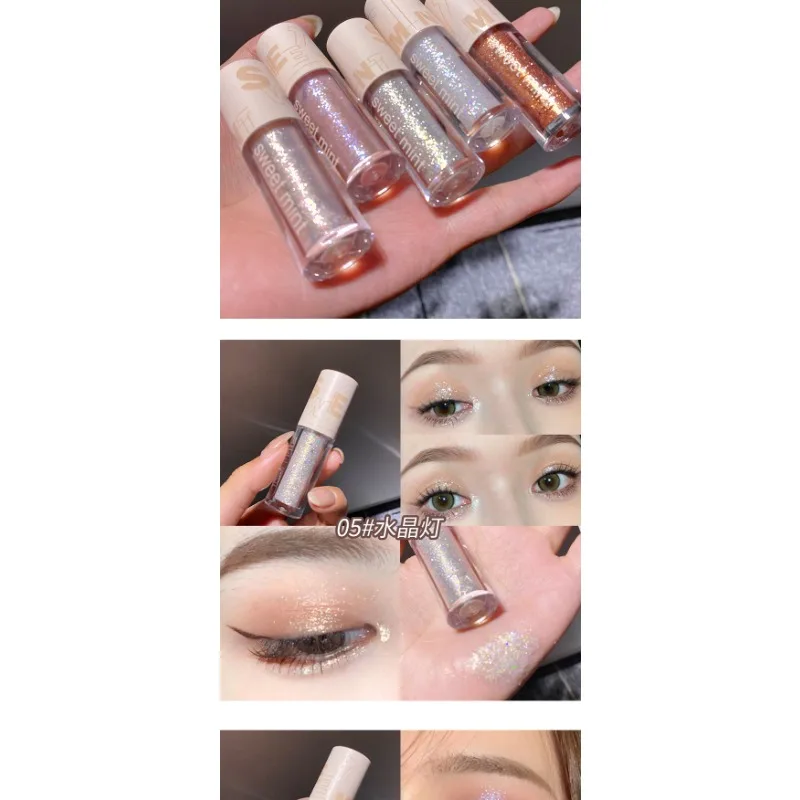 리퀴드 아이섀도우 글리터 스팽글 아게요 살 펄센트 편광 브라이트닝 모노크롬 하이라이트 아이섀도우 티어