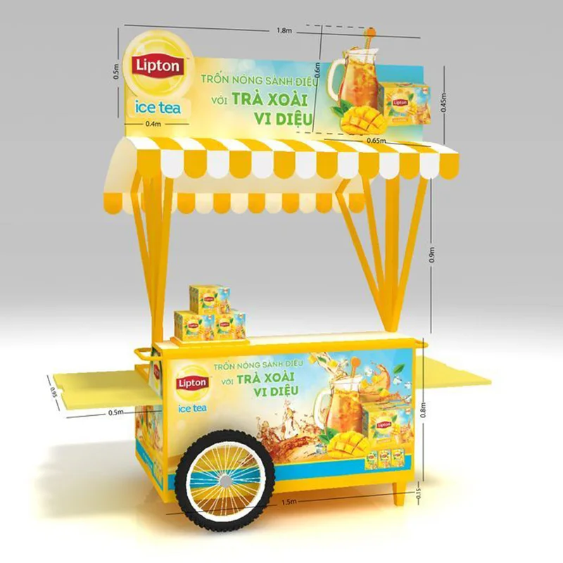 Fast food restaurants and advertising custom detachable beverage trucks mobile food trucks