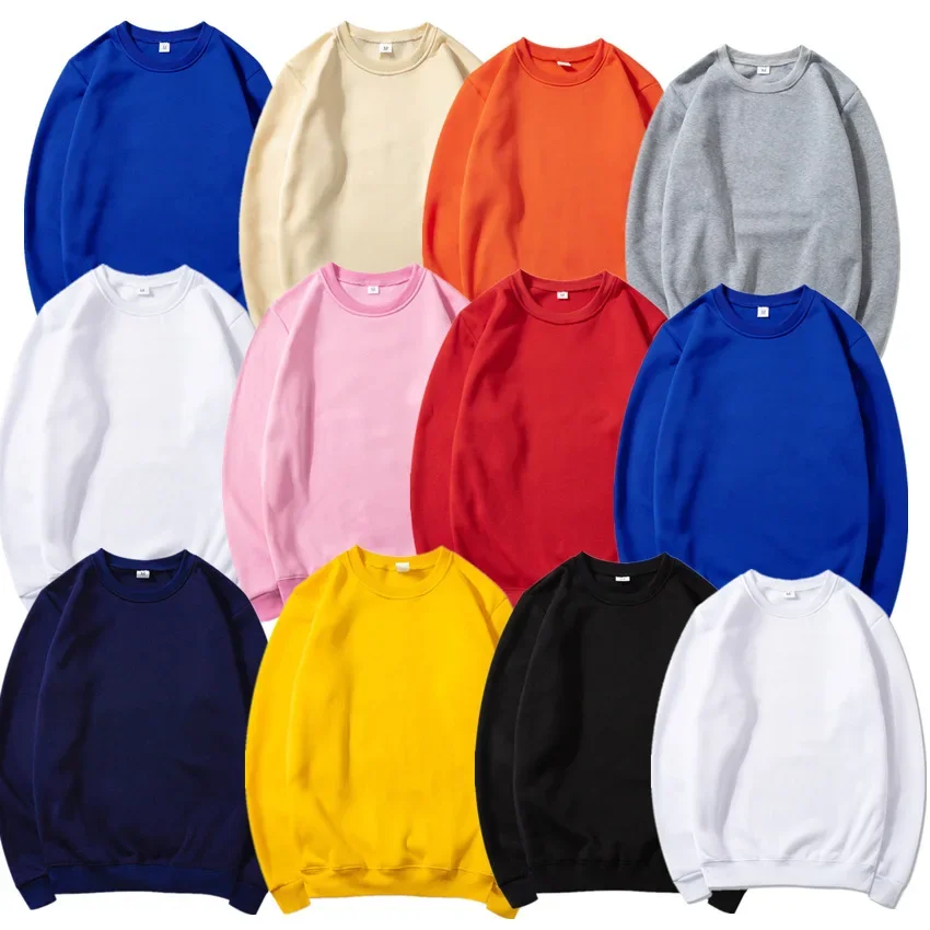 2026 Spring and Autumn Fashion Brand Solid Color Round Neck Long Sleeved Sweater for Men and Women's Fashion Casual Sports Shirt