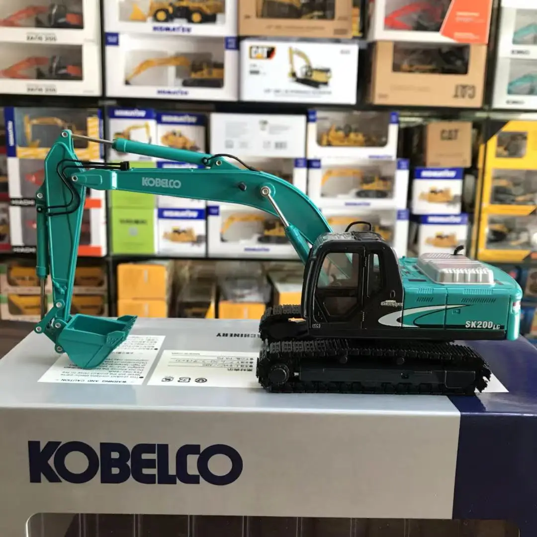 Shensteel KOBELCO SK200 alloy simulation static 1.50 original factory excavator model car ornament